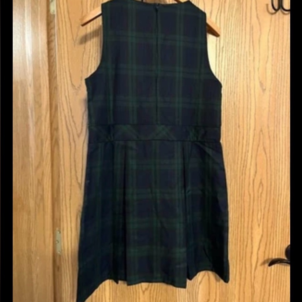 NWOT Lands End Sz 10 Classic Evergreen Navy Green Plaid Uniform School Jumper - Picture 2 of 4